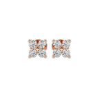 1 1/2 ctw Round Lab Grown Diamond Four-Stone Earrings 14K Rose Gold, DE, VS1