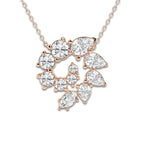 3 ctw Multi-Shape Lab Grown Diamond Swirl Pendant 14K Rose Gold, DE, VS1