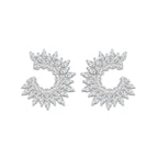 7 1/3 ctw Marquise and Pear Lab Grown Diamond Earrings 14K White Gold, DE, VS1