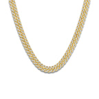 7 ctw Round Lab Grown Diamond Cuban Link Necklace 14K Yellow Gold, DE, VS1