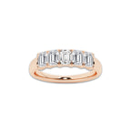 Holly 1 ctw Emerald Lab Grown Diamond Five-Stone Anniversary Band 14K Rose Gold, DE, VS1