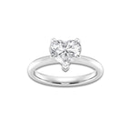 1.50 ctw Heart Lab-Grown Diamond Solitaire Engagement Ring in Platinum for Women | Colorless D, VVS1 Clarity, IGI Certified