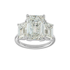 Seville Ring 18K White Gold, E, VS1 | IGI Certified, 8 ct Center