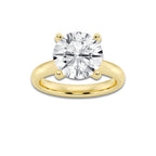 5.00 ctw Round Lab-Grown Diamond Minimalist Engagement Ring in 14K Yellow Gold for Women | D Color, VVS1 Clarity, IGI Certified