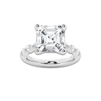 8.48 ctw Asscher Lab-Grown Diamond Marquise Side Stone Engagement Ring in 14K White Gold for Women | Colorless D, VVS1 Clarity, IGI Certified 8.00 ct Center Diamond