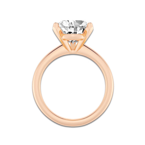 5.00 ctw Pear Lab-Grown Diamond Minimalist Engagement Ring in 14K Rose Gold for Women | D Color, VVS1 Clarity, IGI Certified