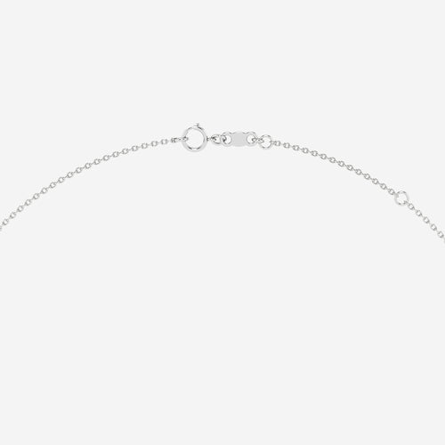 4.5 - 5.0 mm Cultured Freshwater Pearl and 1/8 ctw Lab Grown Diamond Clover Necklace 14K White Gold