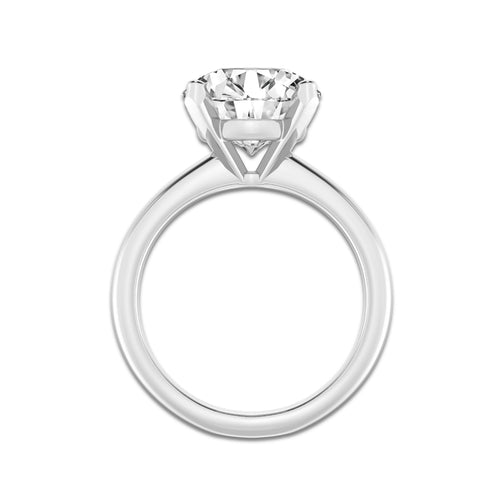 5.00 ctw Round Lab-Grown Diamond Minimalist Engagement Ring in Platinum for Women | D Color, VVS1 Clarity, IGI Certified