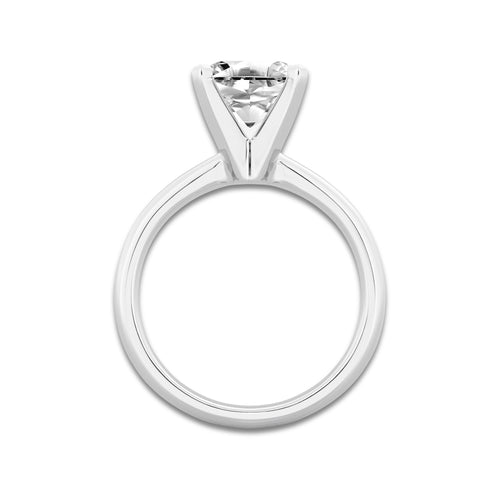 5.00 ctw Asscher Lab-Grown Diamond Minimalist Engagement Ring in 14K White Gold for Women | D Color, VVS1 Clarity, IGI Certified