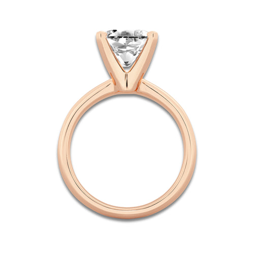 4.00 ctw Asscher Lab-Grown Diamond Minimalist Engagement Ring in 14K Rose Gold for Women | E Color, VS1 Clarity, IGI Certified