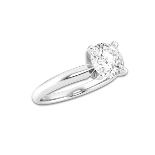 2.00 ctw Round Lab-Grown Diamond Minimalist Engagement Ring in Platinum for Women | E Color, VS1 Clarity, IGI Certified