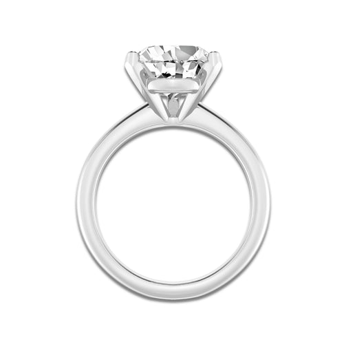 4.00 ctw Princess Lab-Grown Diamond Minimalist Engagement Ring in Platinum for Women | E Color, VS1 Clarity, IGI Certified