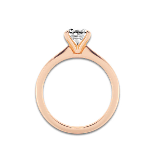 1.00 ctw Asscher Lab-Grown Diamond Solitaire Engagement Ring in 14K Rose Gold for Women | Colorless D, VVS1 Clarity, IGI Certified
