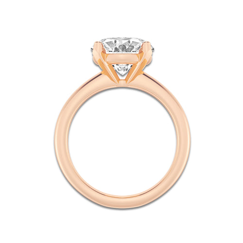 5.00 ctw Oval Lab-Grown Diamond Minimalist Engagement Ring in 14K Rose Gold for Women | D Color, VVS1 Clarity, IGI Certified