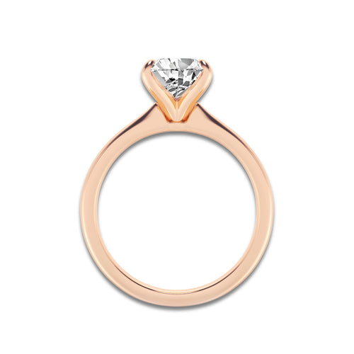 1.50 ctw Pear Lab-Grown Diamond Solitaire Engagement Ring in 14K Rose Gold for Women | Colorless D, VVS1 Clarity, IGI Certified