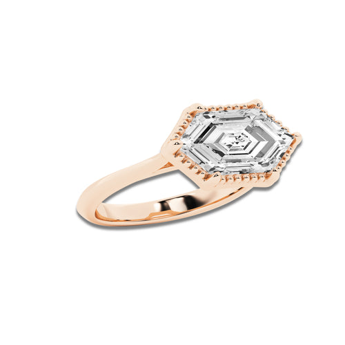 Laila 2 ctw Dutch Marquise Lab Grown Diamond Vintage Solitaire Engagement Ring 14K Rose Gold, EF, VS2 | IGI Certified, 2 ct Center