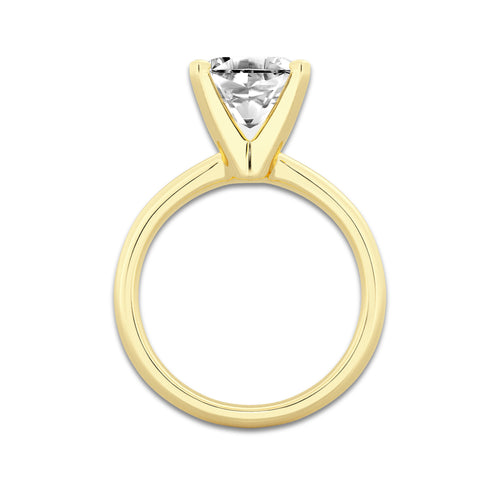 6.00 ctw Asscher Lab-Grown Diamond Minimalist Engagement Ring in 14K Yellow Gold for Women | D Color, VVS1 Clarity, IGI Certified