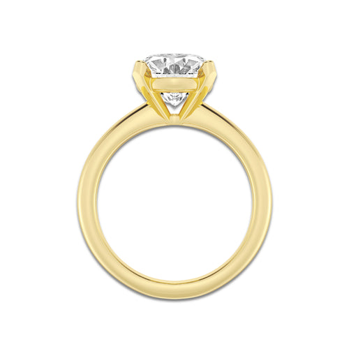 5.00 ctw Oval Lab-Grown Diamond Minimalist Engagement Ring in 14K Yellow Gold for Women | E Color, VS1 Clarity, IGI Certified