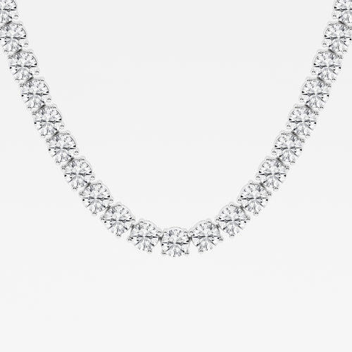 59 ctw Round Lab Grown Diamond Tennis Necklace 14K White Gold, E, VS1