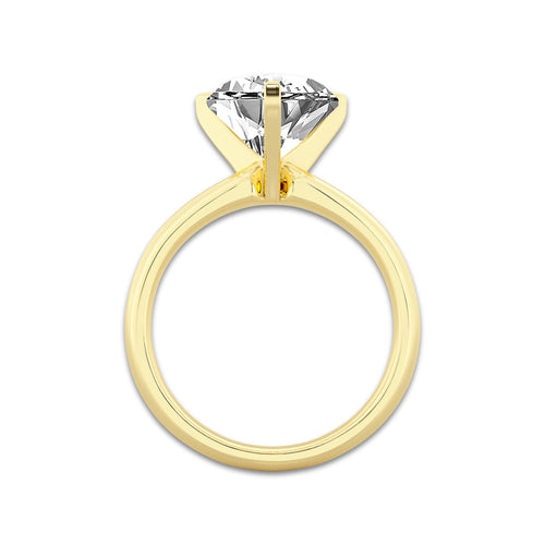 2.50 ctw Heart Lab-Grown Diamond Minimalist Engagement Ring in 14K Yellow Gold for Women | E Color, VS1 Clarity, IGI Certified