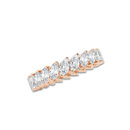 Melanie 2 ctw Marquise Lab Grown Diamond Eternity Band - 4.2mm Width 14K Rose Gold, DE, VS1