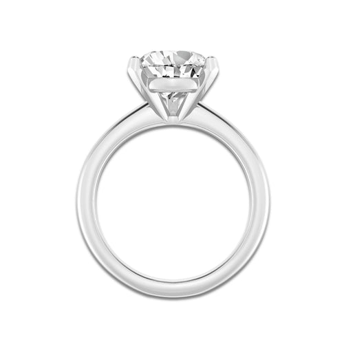4.00 ctw Pear Lab-Grown Diamond Minimalist Engagement Ring in Platinum for Women | D Color, VVS1 Clarity, IGI Certified