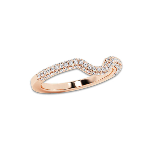 Roselyn 2/5 ctw Round Lab Grown Diamond Prong Set Wedding Band 18K Rose Gold, DE, VS1