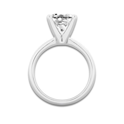 4.00 ctw Asscher Lab-Grown Diamond Minimalist Engagement Ring in Platinum for Women | D Color, VVS1 Clarity, IGI Certified