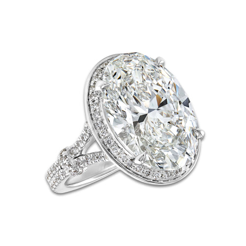 Maui Ring 18K White Gold, E, VS1 | IGI Certified, 12 ct Center