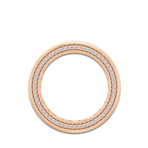 1 1/2 ctw Round Lab Grown Side Diamond Eternity Band - 8mm Width 14K Rose Gold, DE, VS1
