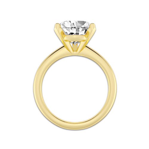 5.00 ctw Pear Lab-Grown Diamond Minimalist Engagement Ring in 14K Yellow Gold for Women | D Color, VVS1 Clarity, IGI Certified