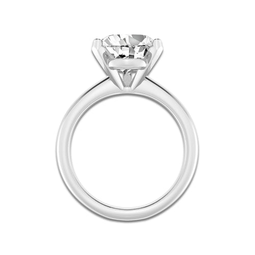 4.00 ctw Cushion Lab-Grown Diamond Minimalist Engagement Ring in Platinum for Women | D Color, VVS1 Clarity, IGI Certified