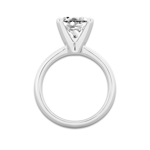 4.00 ctw Asscher Lab-Grown Diamond Minimalist Engagement Ring in 14K White Gold for Women | E Color, VS1 Clarity, IGI Certified