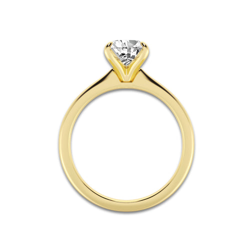 1.00 ctw Pear Lab-Grown Diamond Solitaire Engagement Ring in 14K Yellow Gold for Women | Colorless D, VVS1 Clarity, IGI Certified