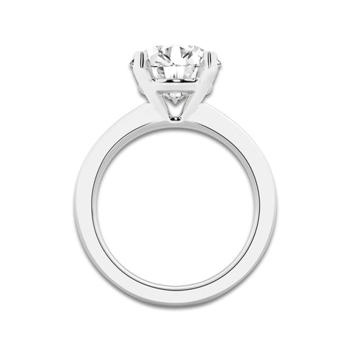 3 ctw Round Lab Grown Diamond Solitaire Engagement Ring Platinum, D, VVS | 3 ct Center