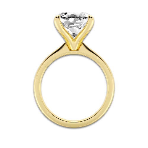 5.00 ctw Asscher Lab-Grown Diamond Solitaire Engagement Ring in 14K Yellow Gold for Women | Colorless D, VVS1 Clarity, IGI Certified