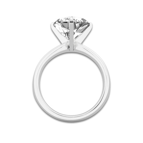 4.00 ctw Heart Lab-Grown Diamond Minimalist Engagement Ring in Platinum for Women | D Color, VVS1 Clarity, IGI Certified