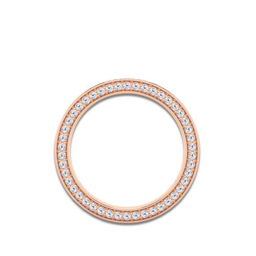 7/8 ctw Round Lab Grown Diamond 4mm Satin Finish Flat Eternity Band 14K Rose Gold, DE, VS1