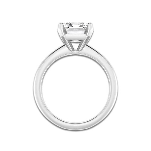 4.00 ctw Emerald Lab-Grown Diamond Minimalist Engagement Ring in 14K White Gold for Women | E Color, VS1 Clarity, IGI Certified