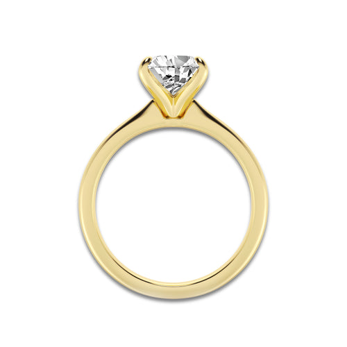 1.50 ctw Pear Lab-Grown Diamond Solitaire Engagement Ring in 14K Yellow Gold for Women | Colorless D, VVS1 Clarity, IGI Certified