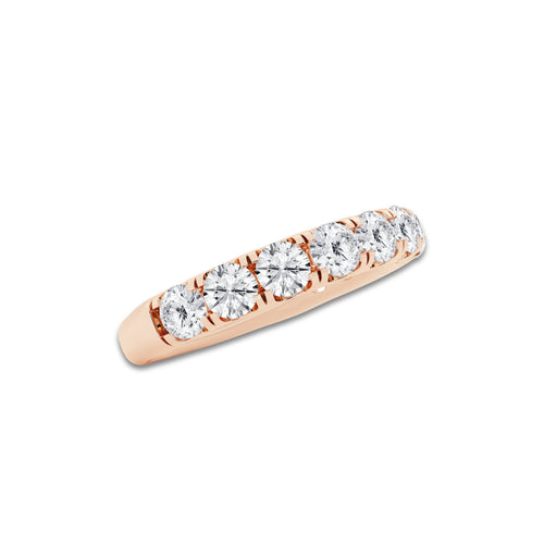 Alison 1 1/2 ctw Round Lab Grown Diamond Eleven-Stone Wedding Band 14K Rose Gold, DE, VS1