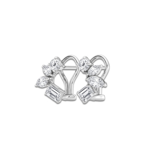 2 ctw Multi-Shape Lab Grown Diamond Earrings 14K White Gold, DE, VS1