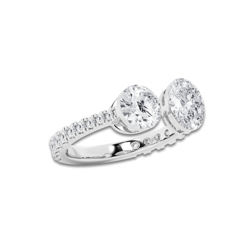 Boundless Toi Et Moi 14K White Gold, E, VS1