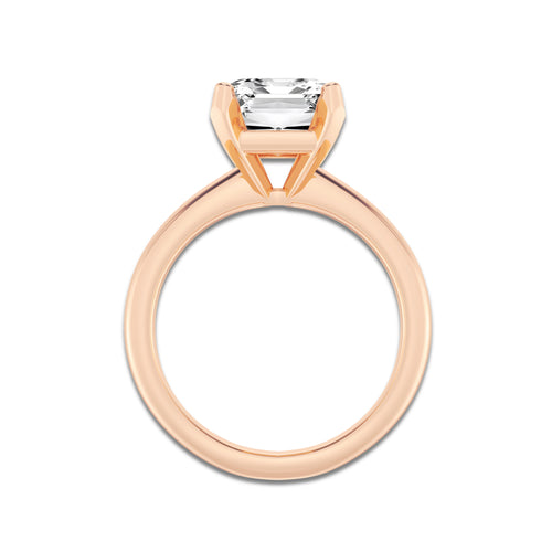 5.00 ctw Emerald Lab-Grown Diamond Minimalist Engagement Ring in 14K Rose Gold for Women | D Color, VVS1 Clarity, IGI Certified