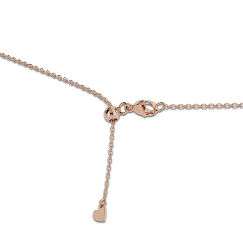 1/3 ctw Round Lab Grown Diamond Snowflake Pendant with Adjustable Chain 14K Rose Gold, DE, VS1 | 0.06 ct Center