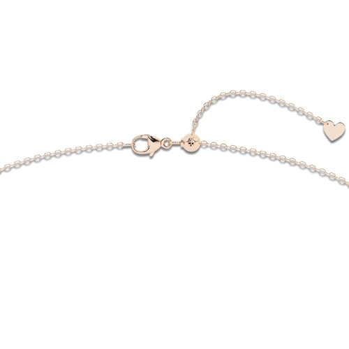3 1/2 ctw Oval Lab Grown Diamond Curve Pendant 14K Rose Gold, E, VS1 | IGI Certified, 2 ct Center