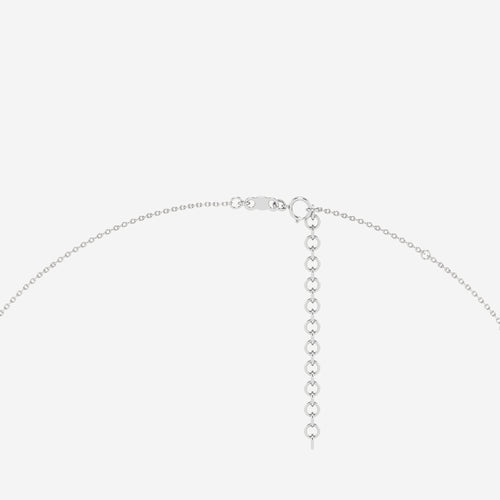 5.5 - 8.0 mm Cultured Freshwater Pearl Double Stone Adjustable Necklace 14K White Gold