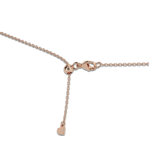 1 ctw Toi Et Moi Cushion and Pear Pendant with Adjustable Chain 14K Rose Gold, DE, VS1