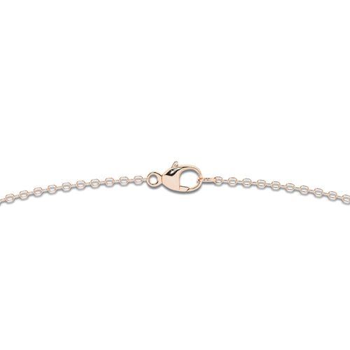 1 ctw Round Lab Grown Diamond Two Stone Pendant with Adjustable Chain 14K Rose Gold, DE, VS1 | 3/4 ct Center