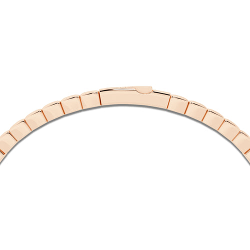 3 1/2 ctw Oval Lab Grown Diamond Flex Bangle Bracelet - 7 Inches 14K Rose Gold, DE, VS1
